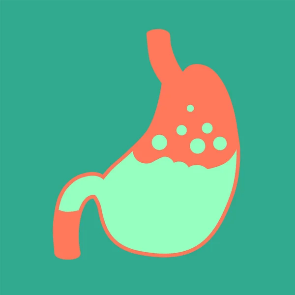 Menselijk zure maag vector plat pictogram. — Stockvector