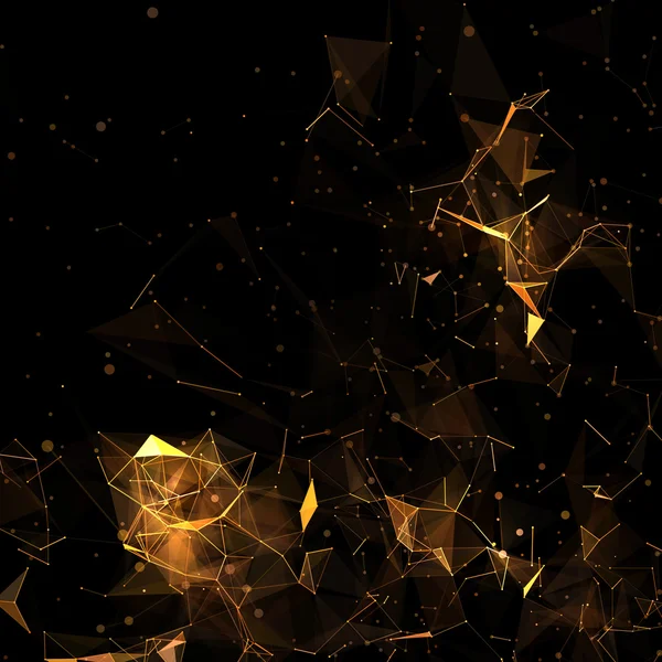 Paillettes de confettis d'or sur fond noir Vecteur par ©godruma