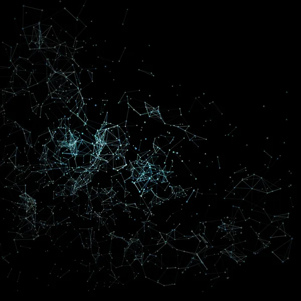 Fundo de malha abstrata geométrica com círculos e linhas . — Vetor de Stock