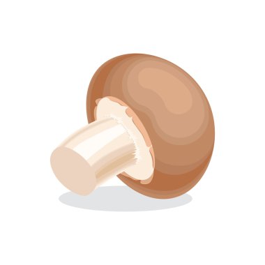 Bozulmuş, champignon mantar, renkli vektör düz çizim