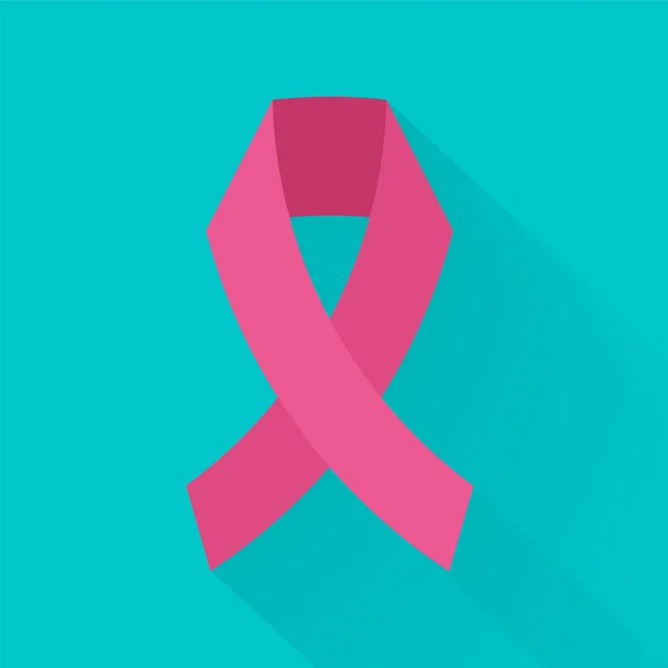 Против рака розовая лента символизирует организации, поддерживающие программу по защите от рака — стоковый вектор