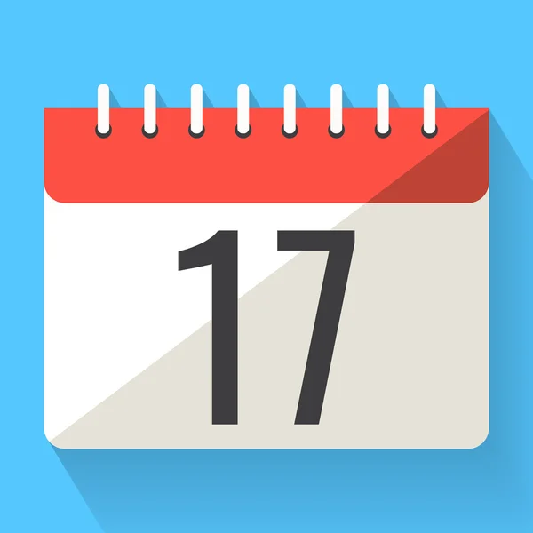 Agenda papper, kalenderikon med datum nummer — Stock vektor