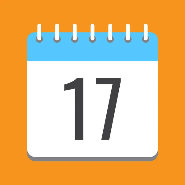 Agenda papper, kalenderikon med datum nummer — Stock vektor