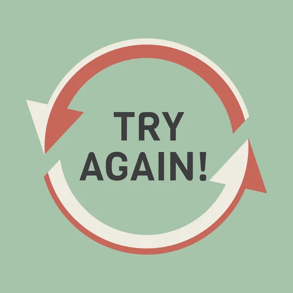 Try again, two rounded arrows following each other — Stock Vector