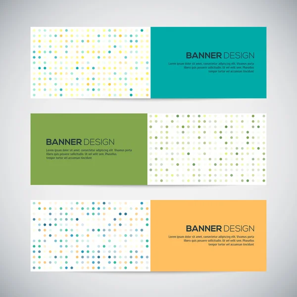 Banners with abstract colorful triangulated lined geometric background — Stock Vector