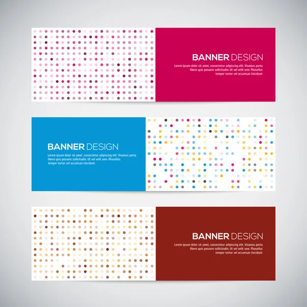 Banners with abstract colorful triangulated lined geometric background — Stock Vector