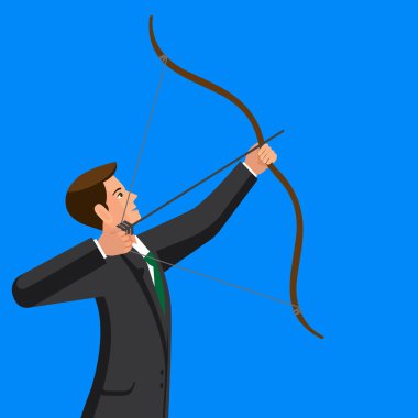 Amaç kavramı. Adam ok atışı.