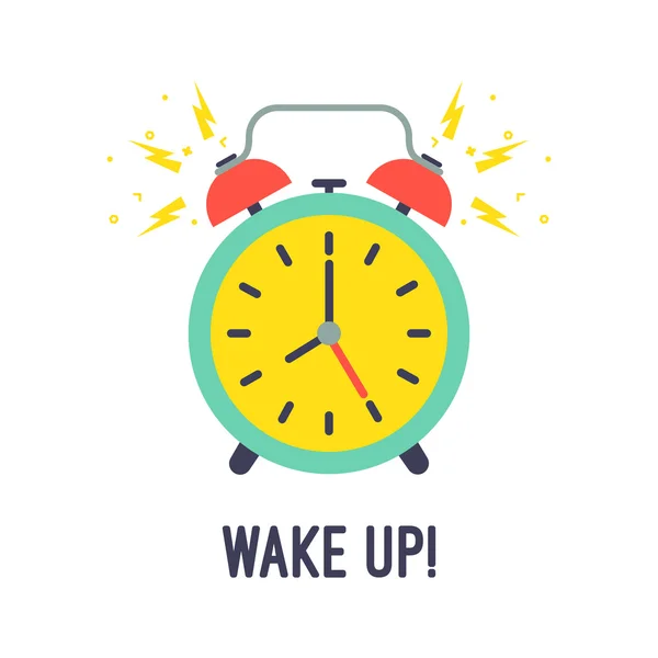 Alarm clock is ringing waking somebody up. — Stock vektor