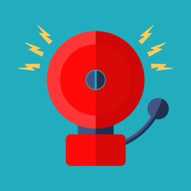 Kırmızı zil çalar zil retro tarzı