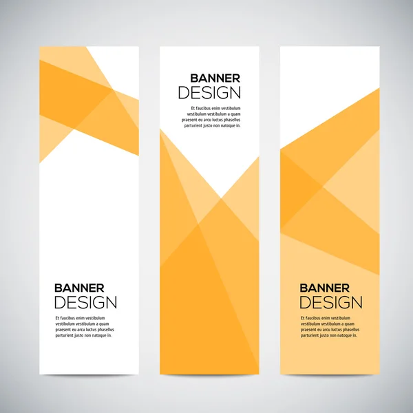 Banners com o fundo geométrico colorido abstrato —  Vetores de Stock