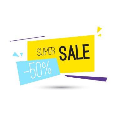 Beyaz arka planda yalıtılmış özel teklif satış etiketi indirimi