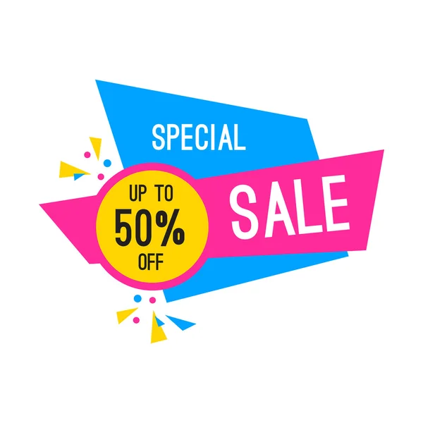 Special offer sale tag discount isolated on white background — Stock Vector