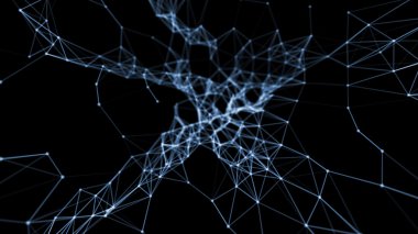 Daireler ve çizgiler ile geometrik soyut kafes arka plan.