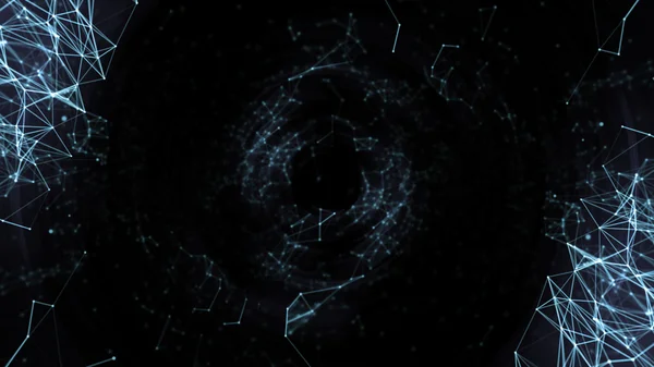 Fondo geométrico de malla abstracta con círculos y líneas . —  Fotos de Stock