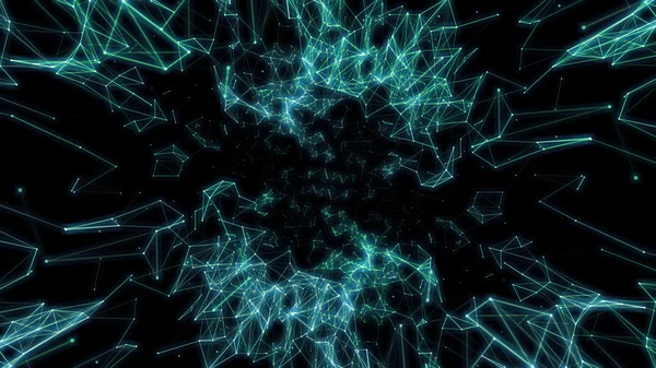 Geometrischer abstrakter Netzhintergrund mit Kreisen und Linien. — Stockfoto