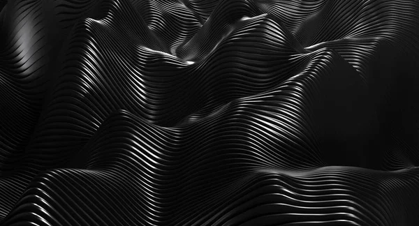 3D abstrakter Hintergrund mit geschnittenen Linien. 3D-Rendering — Stockfoto