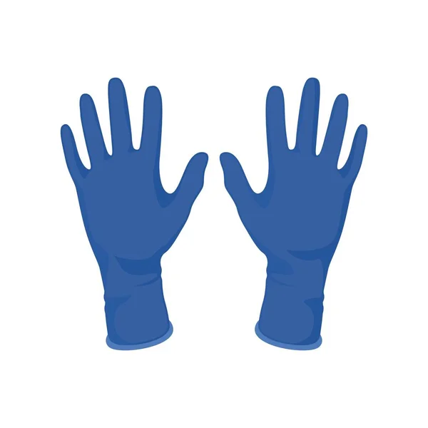 Ιατρικά γάντια σε απομονωμένο λευκό φόντο για χειρουργό νοσοκομείο και να παραμείνουν στην υγεία. Διάνυσμα — Διανυσματικό Αρχείο
