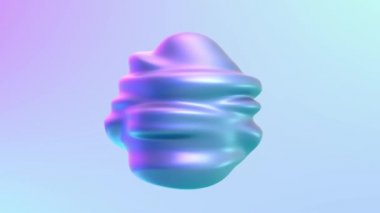 Üç boyutlu soyut animasyon. Pürüzsüz sıvı şekli. Moda Renkli Sıvı Soyutlama Akışı. Hareket tasarım ögesi. 3 boyutlu görüntüleme. Kusursuz döngü.