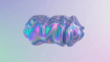 Üç boyutlu soyut animasyon. Pürüzsüz sıvı şekli. Moda Renkli Sıvı Soyutlama Akışı. Hareket tasarım ögesi. 3 boyutlu görüntüleme. Kusursuz döngü.