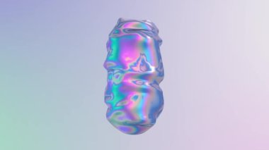 Üç boyutlu soyut animasyon. Pürüzsüz sıvı şekli. Moda Renkli Sıvı Soyutlama Akışı. Hareket tasarım ögesi. 3 boyutlu görüntüleme. Kusursuz döngü.