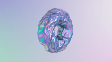 Üç boyutlu soyut animasyon. Pürüzsüz sıvı şekli. Moda Renkli Sıvı Soyutlama Akışı. Hareket tasarım ögesi. 3 boyutlu görüntüleme. Kusursuz döngü.