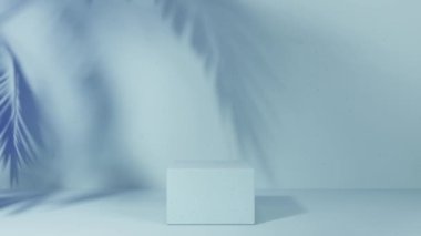 Duvarda gölgesi olan küçük bir arka plan. Ürün ve kozmetik sunumu için fon. 3d hazırlayıcı