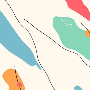 Soyut şekil arkaplanı ya da desen. Yaratıcı modern grafik tasarım şablonu. Vektör