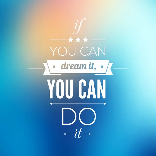 You can do it Quote Typographical Poster, Vector Design. Motivational image for Inspirational Art. — Stock Vector