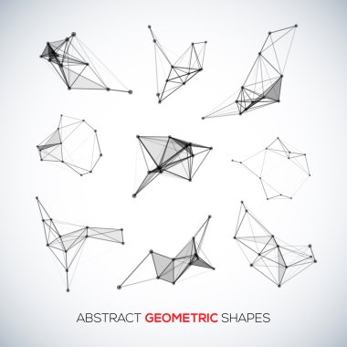 Set of abstract vector geometric shapes