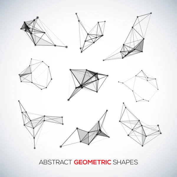 Conjunto de formas geométricas vectoriales abstractas — Archivo Imágenes Vectoriales