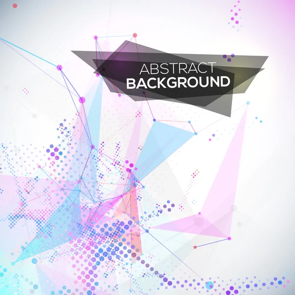 Abstracte geometrische lijnen moderne grunge vector achtergrond met halftonen — Stockvector