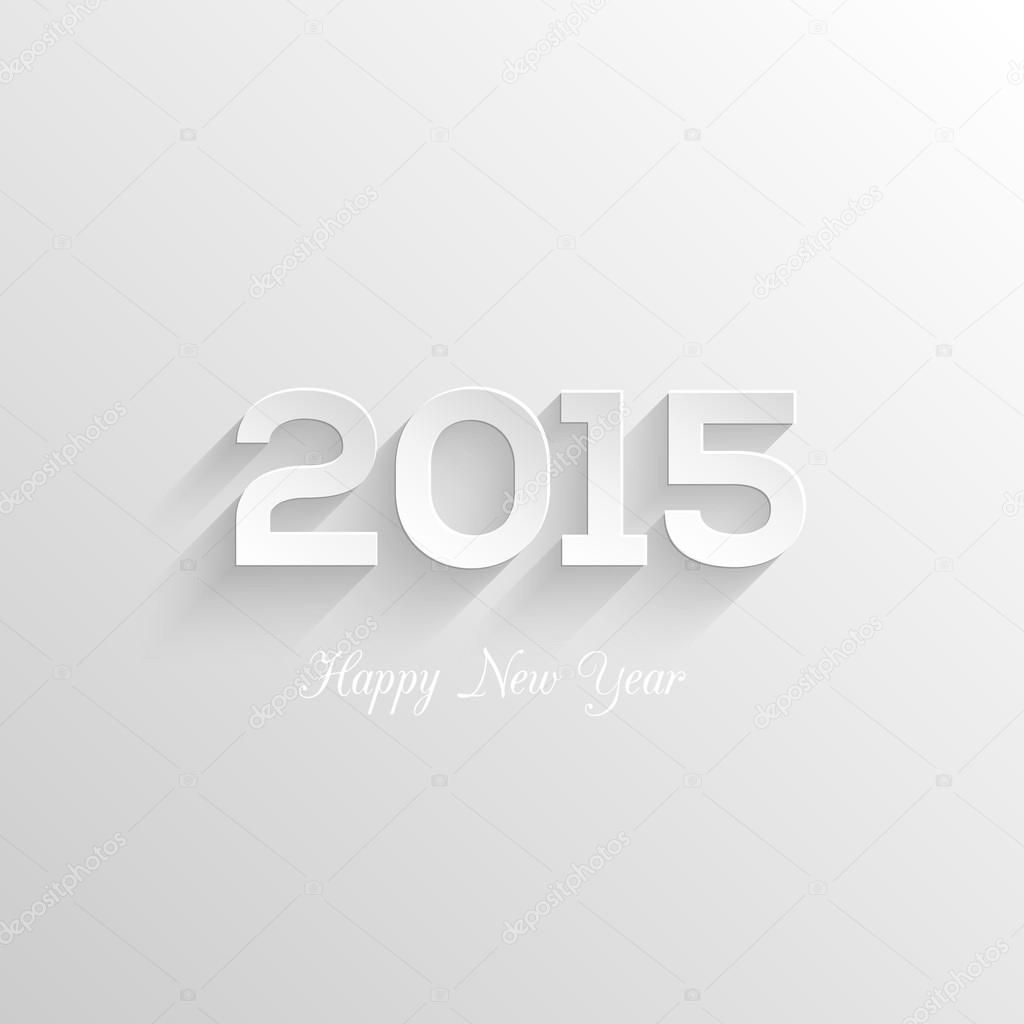 Happy new year 2015 creative greeting card design. Typographical Vector Background. Easy paste to any background.