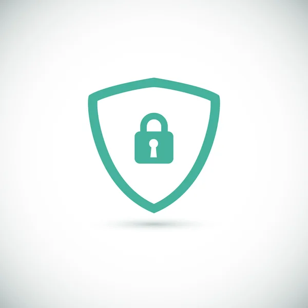 Escudo icono de seguridad web . — Vector de stock