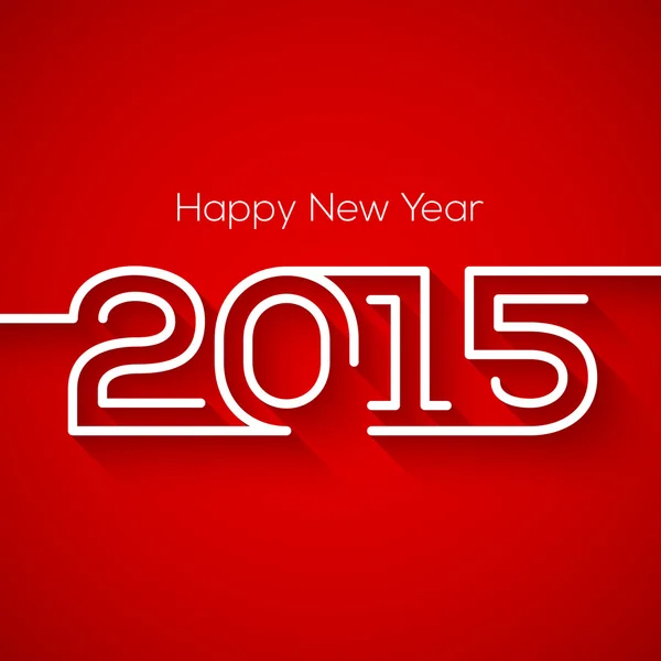 Gott nytt år 2015 gratulationskort design — Stock vektor