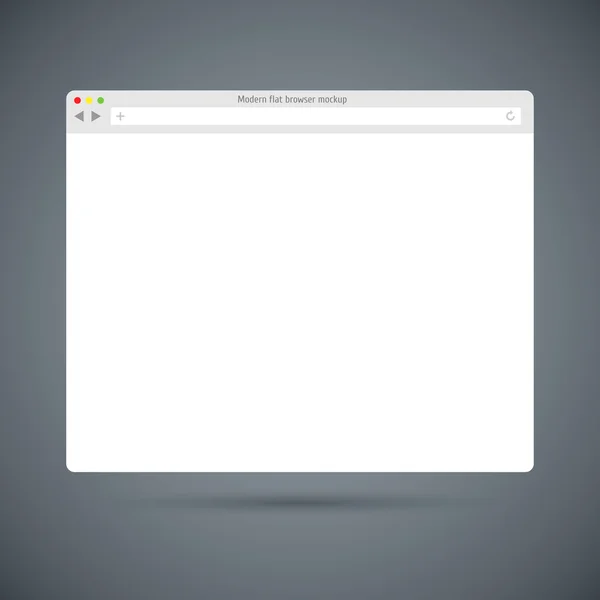暗い背景上でシンプルなフラット ブラウザー ウィンドウ。過去のそれあなたのコンテンツ. — ストックベクタ