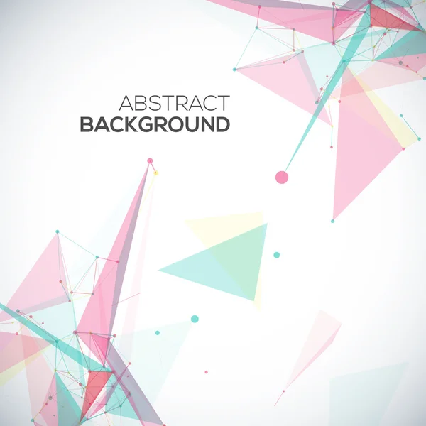 Vector geometric background with polygonal abstract shapes, circles, lines, triangles. — Stock Vector