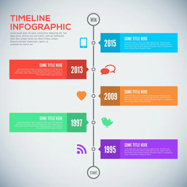 Plantilla de diseño de línea de tiempo moderna. Infografía. Diseño vectorial . — Vector de stock