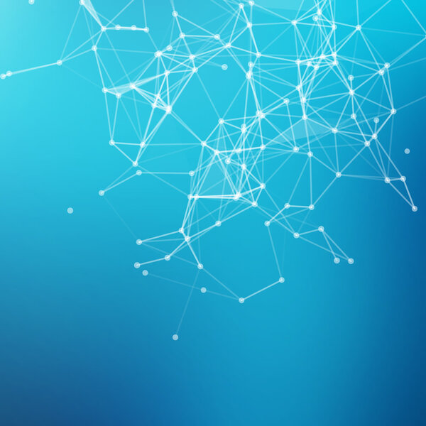 Abstract geometric background. Connecting dots with lines.