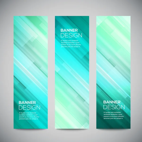 Blue low poly vector vertical banners set with polygonal abstract lines. Abstract vector polygonal bright background. Vector web buttons. Design vector elements — Stock Vector