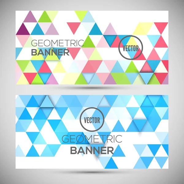 Abstract banners 3D triangles geometric background. Illustration of abstract texture with triangles. Banner design for banner, poster, flyer, cover, brochure. — Stock Vector