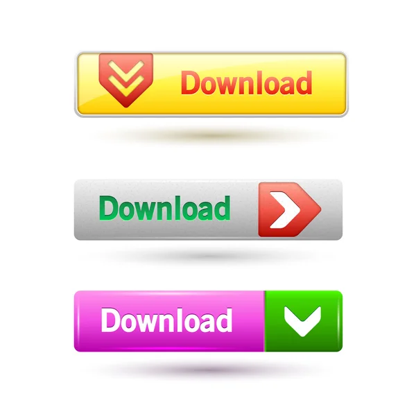 Vector illustration of download buttons. — Stock Vector