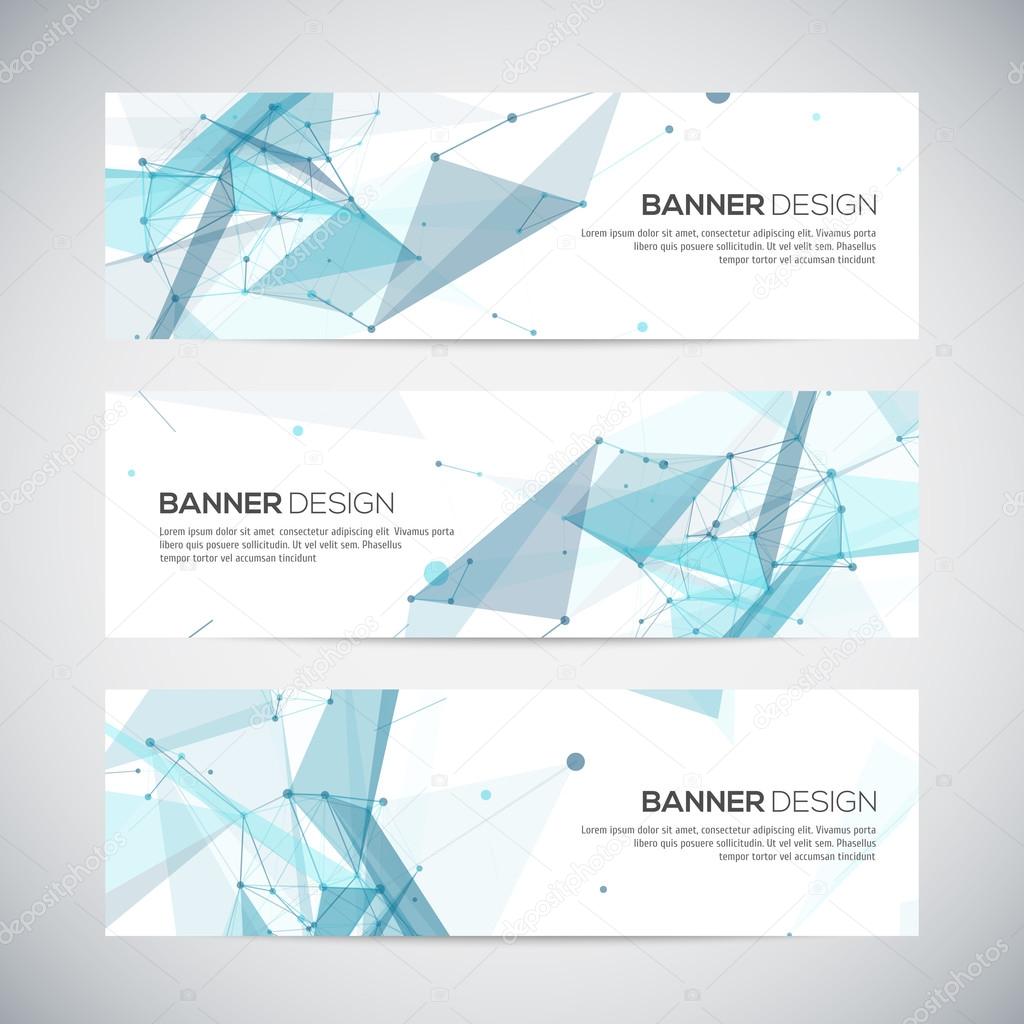 Abstract geometric banner design. Geometric backgrounds.