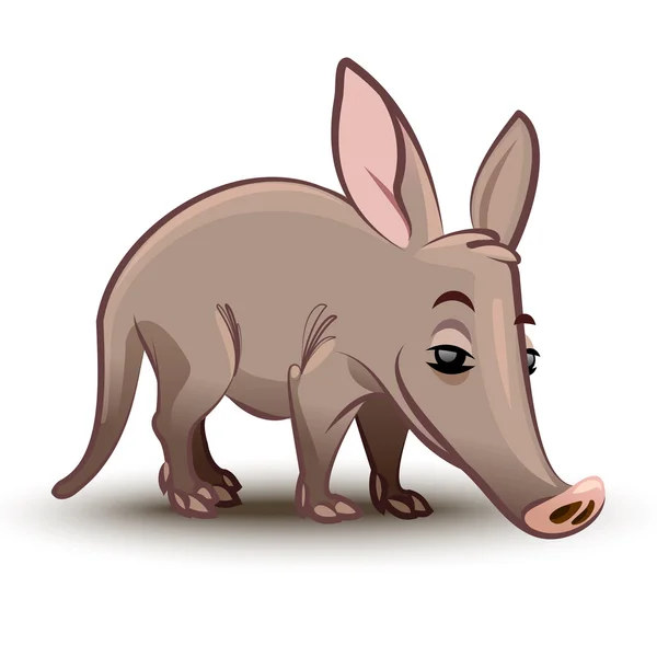 Illustrazione vettoriale di Aardvark. Un cartone animato illustrazione di un varco . — Vettoriale Stock