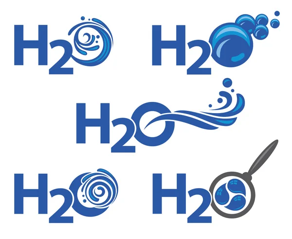 Cinq icônes de l'eau — Image vectorielle