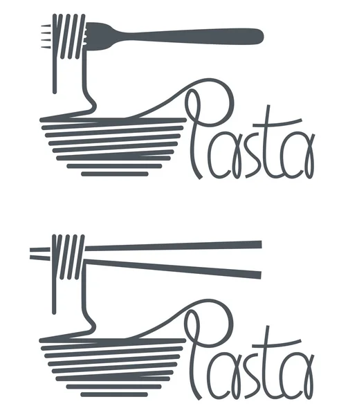 Piatto di pasta di design — Vettoriale Stock