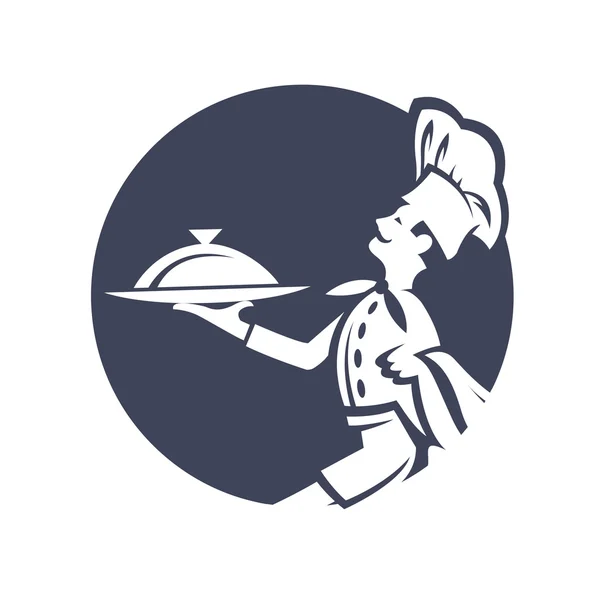 Pictogram met chef-kok — Stockvector