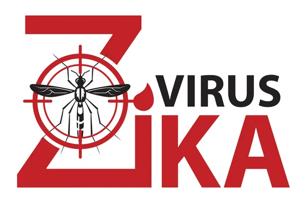 Allarme virus Zika — Vettoriale Stock