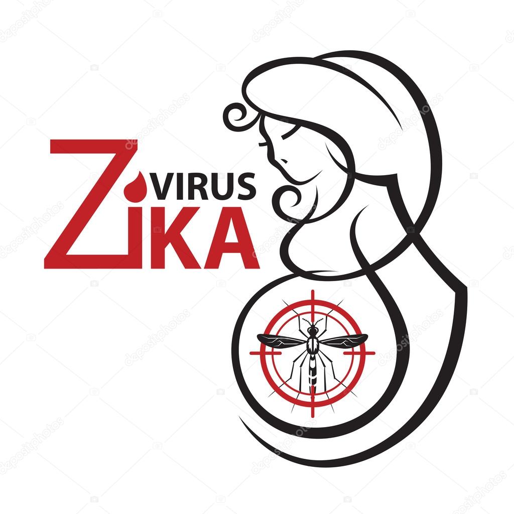 Image of Zika virus alert with pregnant woman