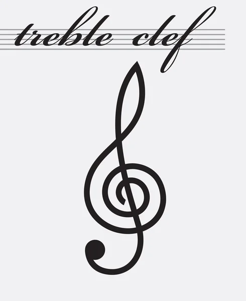 Treble clef значок — стоковий вектор