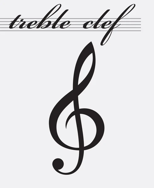 Treble clef значок — стоковий вектор